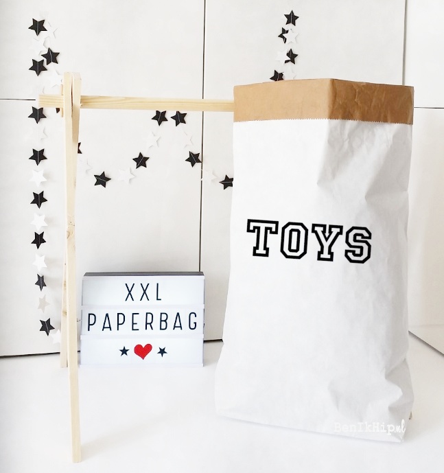 Paperbag XXL met woord Toys